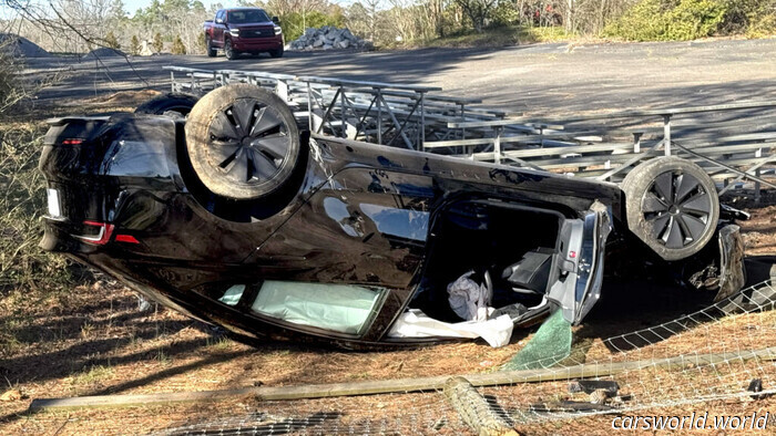 Tesla's FSD Suddenly Veers Off and Crashes into a Tree, According to Driver | Carscoops